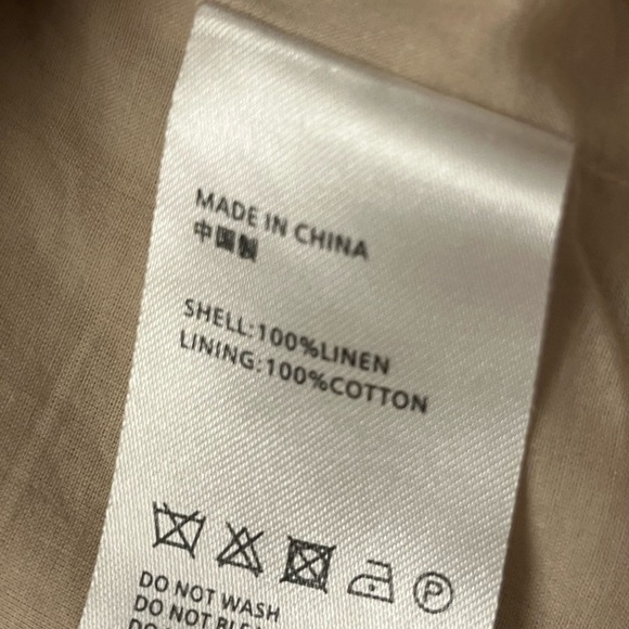 Vintage 90's beige midi pencil skirt buttons - Picture 4 of 6